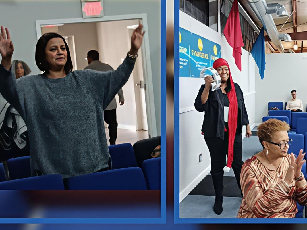 In-person worship service